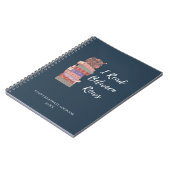 I Read Between Rows Crochet Knitting Book Lover Notizblock (Linke Seite)