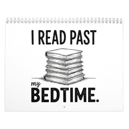 I Read Past My Bedtime – Funny Bookworm Kalender (Titelbild)