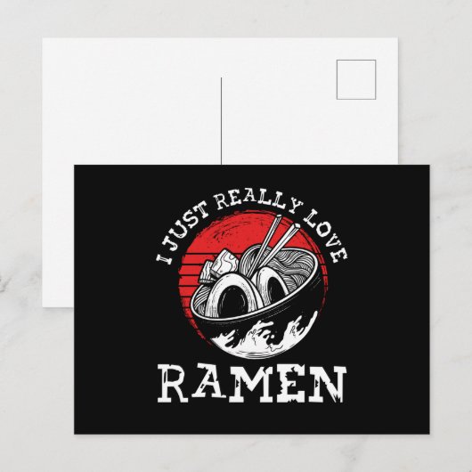 I really love ramen postkarte (Vorne/Hinten)