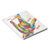 I REALLY LOVE YOU in ASL Notizblock (angewinkelt)