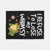 I Refuse To Lose My Whimsy – Cute Frog Quote Funny Fleecedecke (Vorderseite (Horizontal))