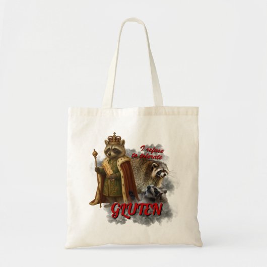 I Refuse To Tolerate Gluten funny meme bag Tragetasche (Vorne)