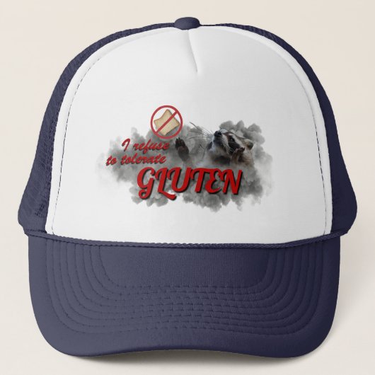 I Refuse To Tolerate Gluten meme hat Truckerkappe (Vorderseite)