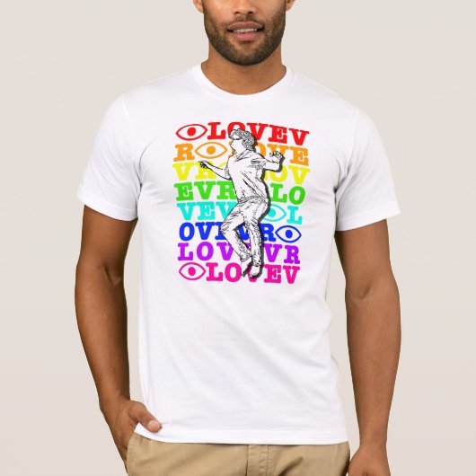 I Regenbogen-T - Shirt der Liebe-VR (Vorderseite)