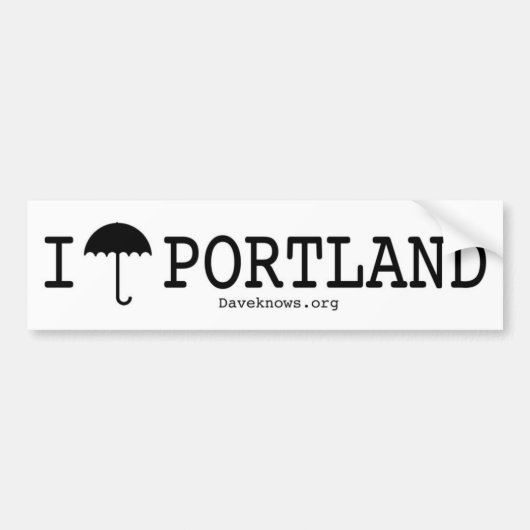 I Regenschirm Portland Autoaufkleber (Vorne)