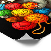 I Regret Nothing Funny Raccoon Yarn Lover  Poster (Ecke)