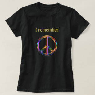 "I Remember" Text with Peace Symbol T-Shirt
