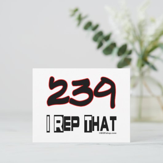 I Rep. 239 Area Code Postkarte (Stehend Vorderseite)