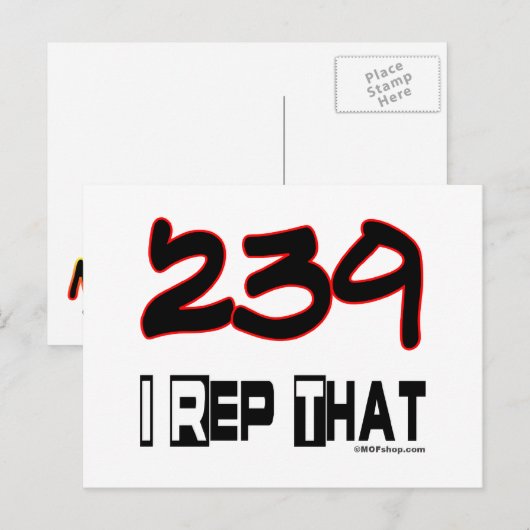 I Rep. 239 Area Code Postkarte (Vorne/Hinten)
