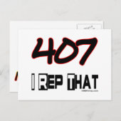 I Rep. 407 Area Code Postkarte (Vorne/Hinten)
