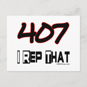 I Rep. 407 Area Code Postkarte