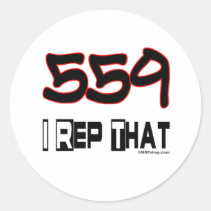 I Rep. 559 Area Code Runder Aufkleber