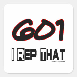 I Rep. 601 Area Code Quadratischer Aufkleber