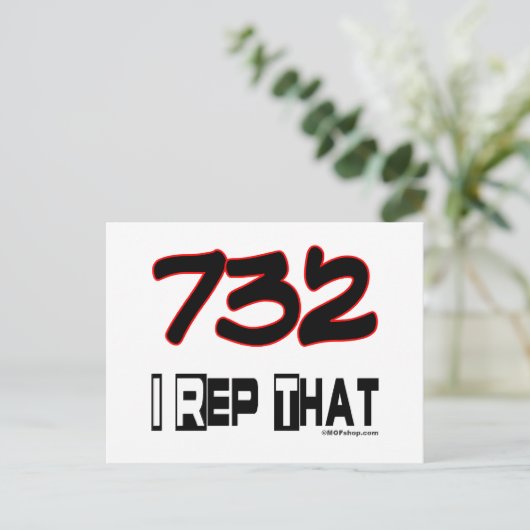 I Rep. 732-Bereichscode Postkarte (Stehend Vorderseite)