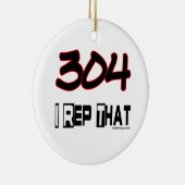 I Repräsentant der Postleitzahl 304 Keramik Ornament (Rechts)