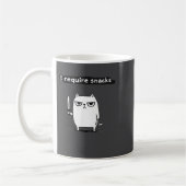 I Require Snacks Angry Cat Funny Meme  Kaffeetasse (Links)