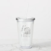 I Require Snacks Cute Bunny Rabbit Acryltrinkbecher (Rückseite)