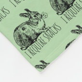 I Require Snacks Cute Bunny Rabbit Fleecedecke (Ecke)