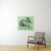 I Require Snacks Cute Bunny Rabbit Wandteppich (Beispiel (Horizontal))