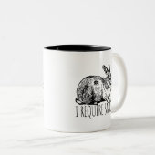 I Require Snacks Cute Bunny Rabbit Zweifarbige Tasse (VorderseiteRechts)