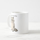 I Require Snacks Funny Mpy Raccoon Trash Meme Snac Kaffeetasse (Vorderseite Links)