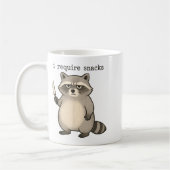 I Require Snacks Funny Mpy Raccoon Trash Meme Snac Kaffeetasse (Links)