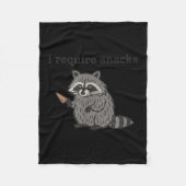 I Require Snacks Raccoon Shirt Men Women Funny Rac Fleecedecke (Vorderseite)