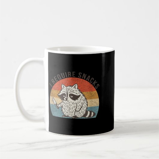 I Require Snacks Raccoon Shirt Men Women Funny Rac Kaffeetasse (Links)