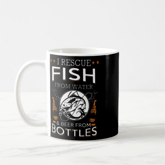 I Rescue Fish From Water And Beer From Bottles Fis Kaffeetasse (Links)