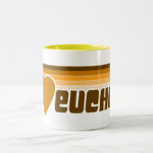 I Retro 70er LiebeEuchre Zweifarbige Tasse (Mittel)