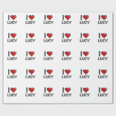 I Retro Entwurf Liebe-Lucys Digital Geschenkpapier (Flach)