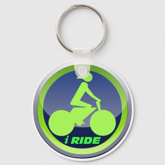 I Ride Cycling Keychain Schlüsselanhänger (Vorderseite)