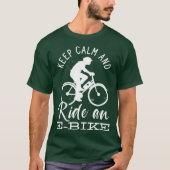I Ride EBike Electric Bicycle Cyclist T-Shirt (Vorderseite)