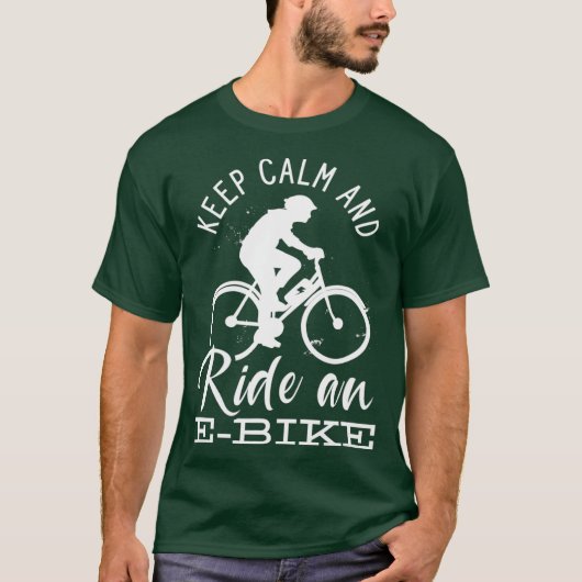 I Ride EBike Electric Bicycle Cyclist T-Shirt (Vorderseite)
