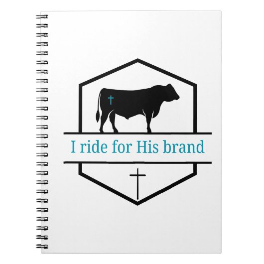 I ride for His brand notebook Notizblock (Vorderseite)