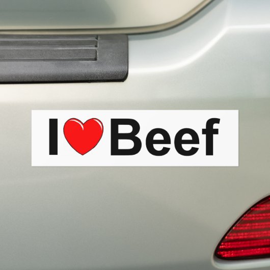 I Rindfleisch der Liebe-(Herz) Autoaufkleber (Auf Auto)