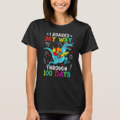 I Roared My Way Through 100 Days Dinosaur 100 Days T-Shirt (Vorderseite)