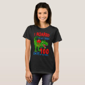 I Roared My Way Through 100 Days School Dinosaur T-Shirt (Vorne ganz)