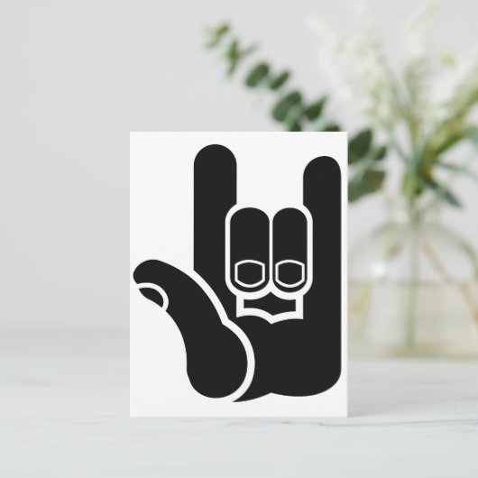 I Rock Postkarte (Stehend Vorderseite)