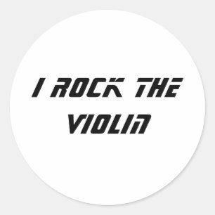 I Rock the Violin Runder Aufkleber