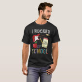 I Rocked 100 Days Of School Guitar Music 100th Day T-Shirt (Vorne ganz)