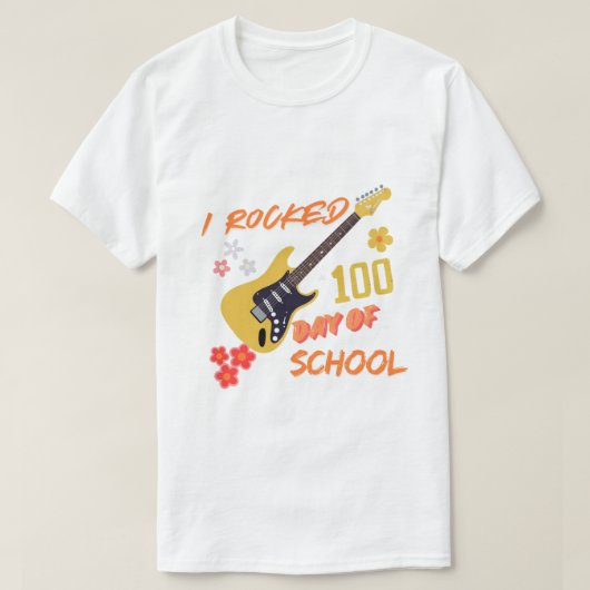 I rocked 100 days of school tee, school time shirt (Design vorne)