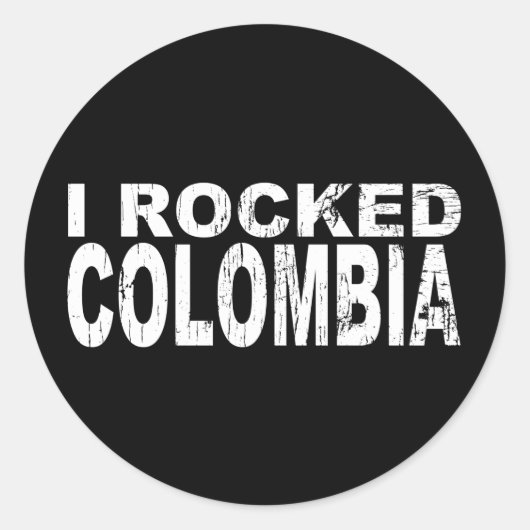 I Rocked Colombia Runder Aufkleber (Vorderseite)