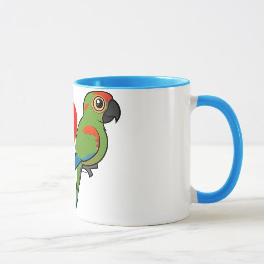 I Rot-konfrontierte Liebe Macaws Tasse (Rechts)