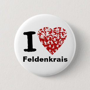 I rotes Herz Herz Feldenkrais Knopf-  Button