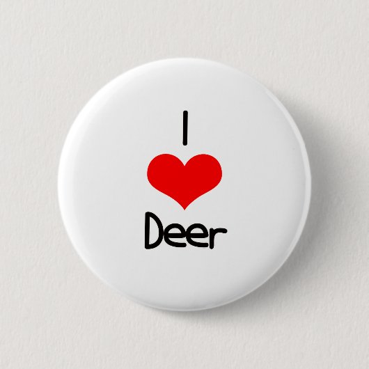 I Rotwild des Herz-(Liebe) Button (Vorderseite)