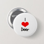 I Rotwild des Herz-(Liebe) Button (Vorne & Hinten)