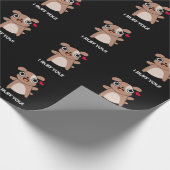 I Ruff You Funny Dog Puck Dark BG Geschenkpapier (Ecke)