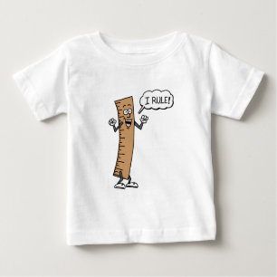 I Rule Cartoon Ruler Baby T-shirt