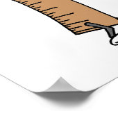 I Rule Funny Cartoon Ruler Poster (Ecke)